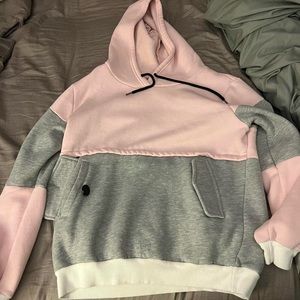 Color Block Comfy Sweatshirt with Button pockets